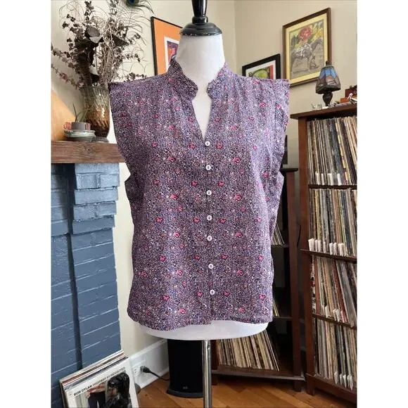 Matilda Jane / Carve Designs XL Ditsy Floral Boho Tunic Shirts Tops Lot Of 2 - Picture 4 of 11